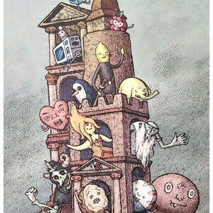 2014 Adventure Time Cartoon Network Poster Caravan Mahendra Singh 16 x 11" DWJJ8